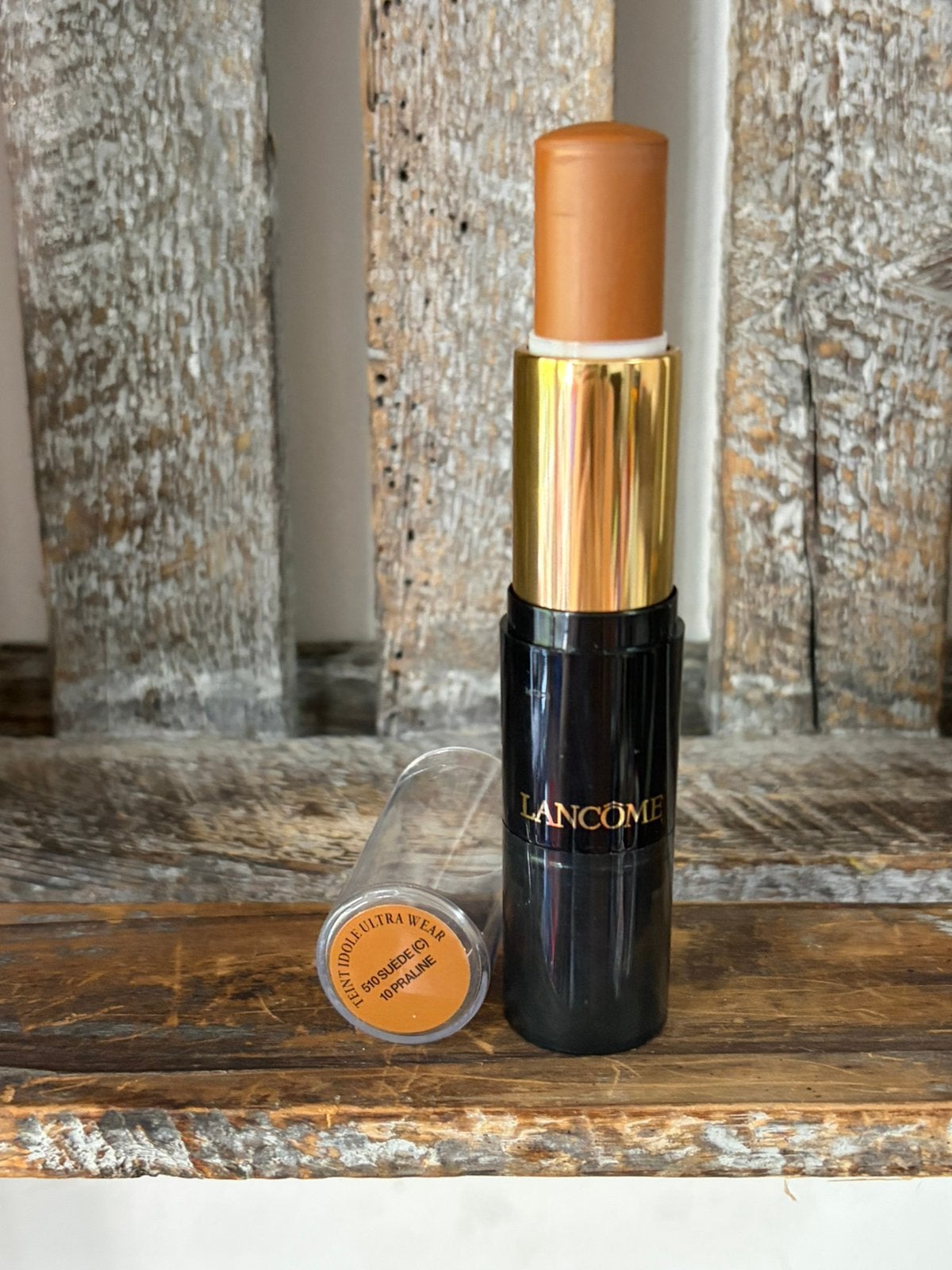 Lancome Teint Idole Foundation stick 510 Suede, Ophalen of Verzenden, Zo goed als nieuw, Beige, Gehele gezicht