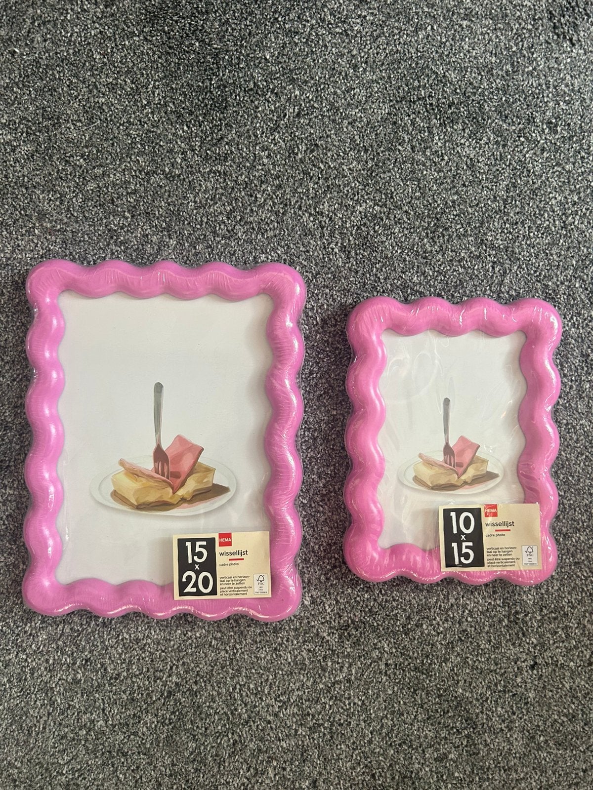 Twee nieuwe roze fotolijstjes van HEMA te koop, Ophalen of Verzenden, Nieuw, Roze, Fotolijst