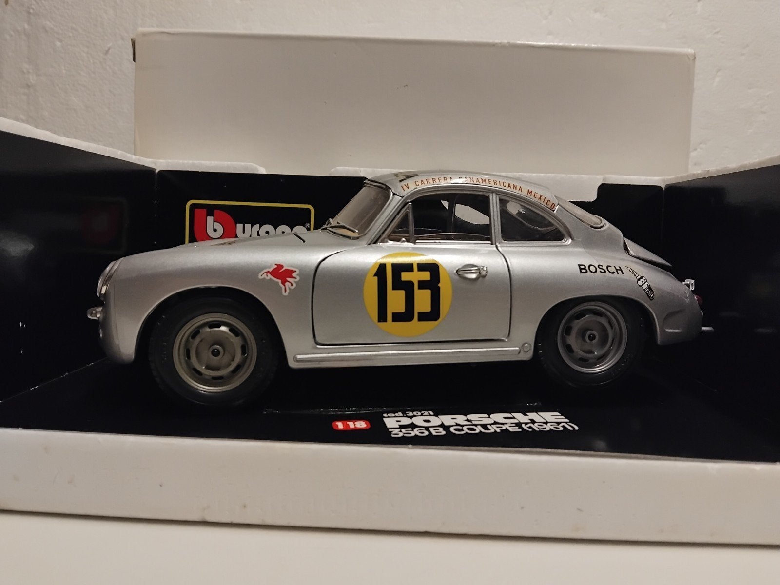 Porsche 356 Carrera #153 LA MINI MINIERA Limite 1:18 KRD, Ophalen of Verzenden, Zo goed als nieuw, Auto, Overige merken