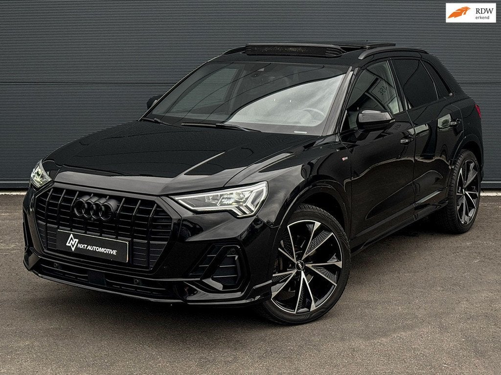 Audi Q3 45 TFSI quattro S-Line, Pano, ACC, Matrix, Sfeer, El, Auto's, Audi, Gebruikt, 1984 cc, Zwart, 14 km/l