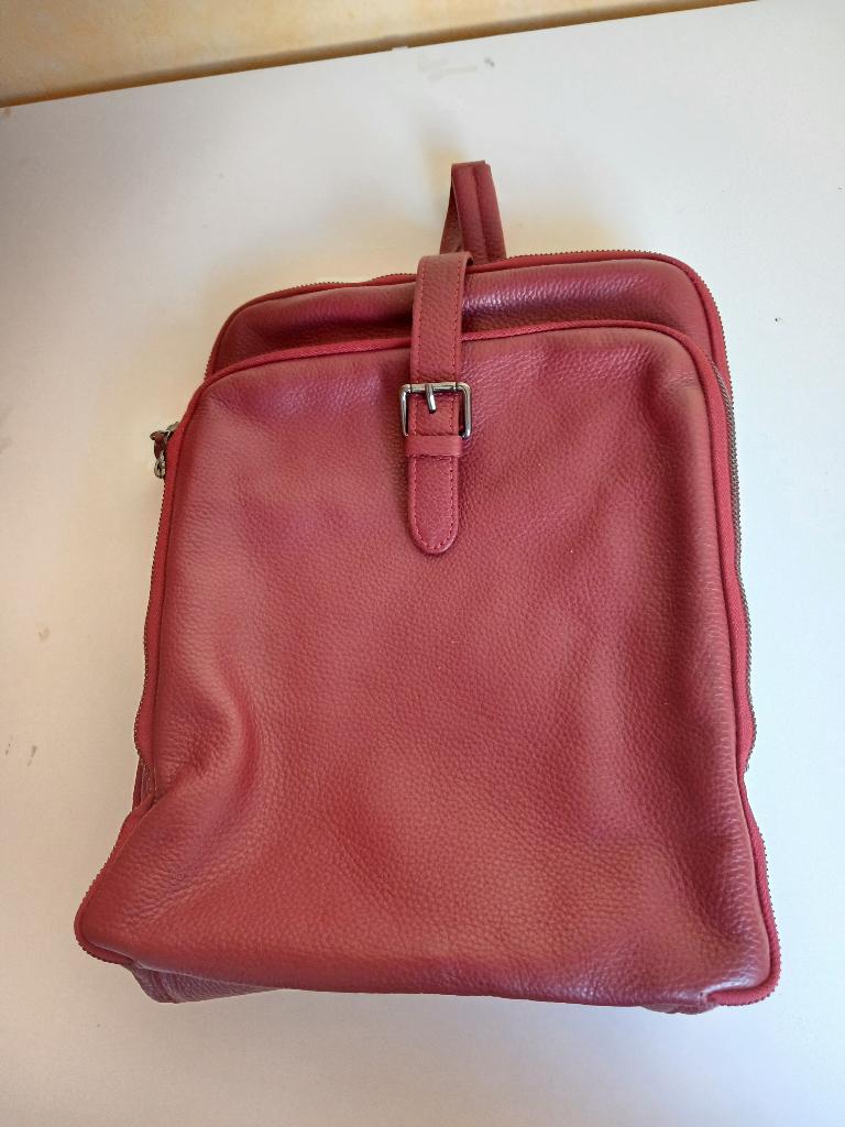 Rugzak leer leder, Ophalen of Verzenden, Zo goed als nieuw, Overige merken, 30 tot 45 cm