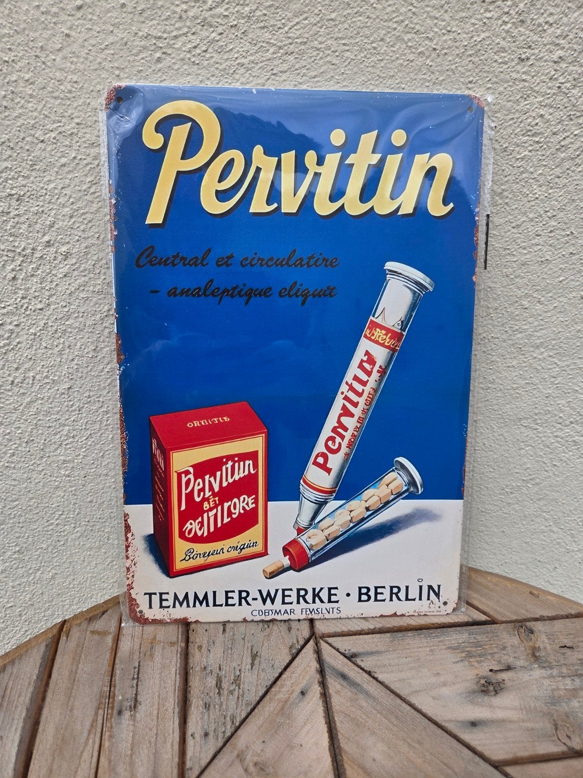 Pervitin Reclamebord, Ophalen of Verzenden, Nieuw, Reclamebord
