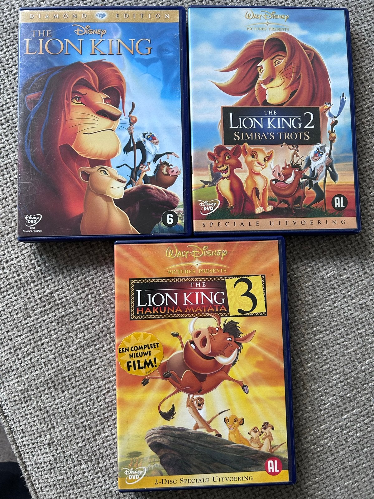 Disney The Lion King Trilogie DVD Boxset, Bonusmateriaal, Animatie, Verzamelbox, Nederlands