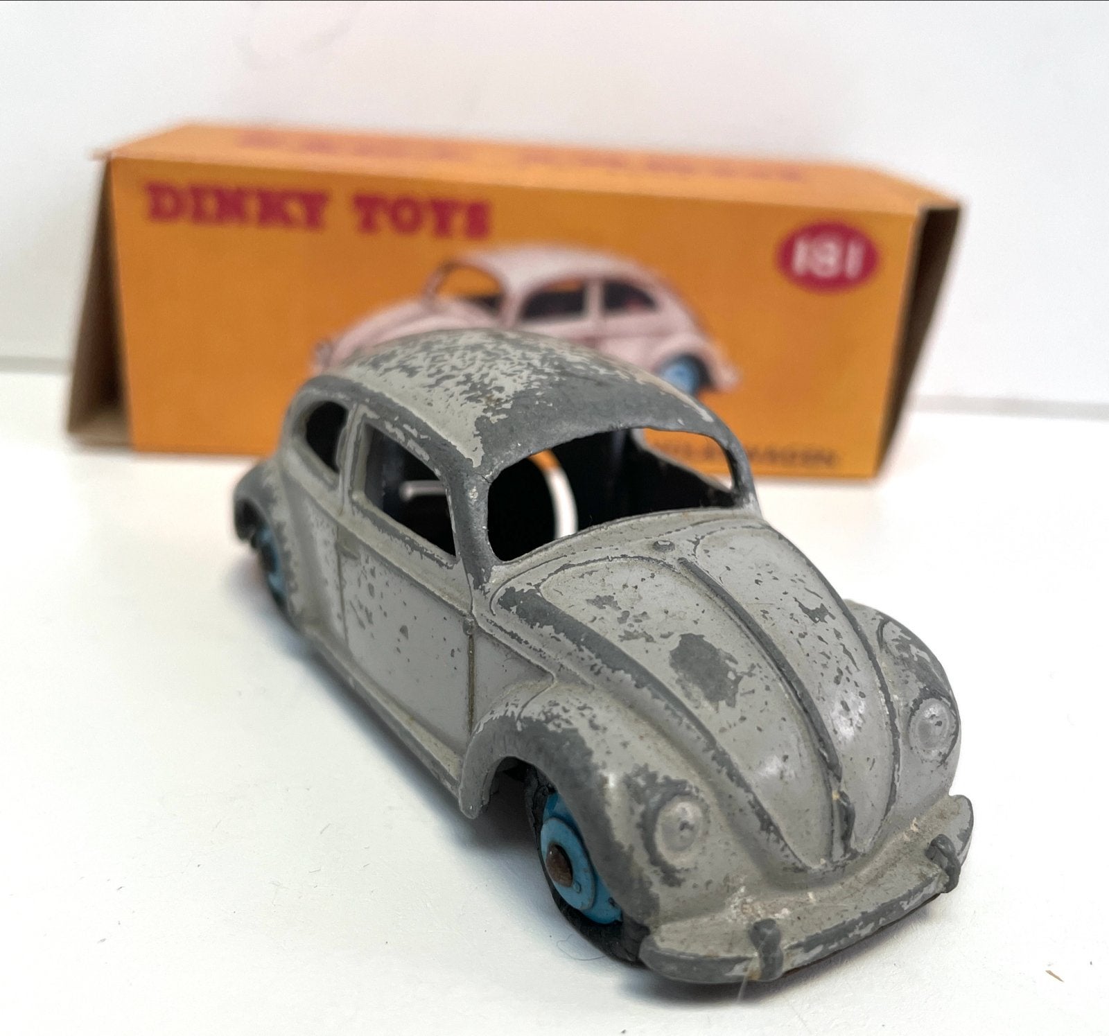 Dinky Toys 181 Volkswagen Kever met originele doos, Antiek en Kunst, Ophalen of Verzenden
