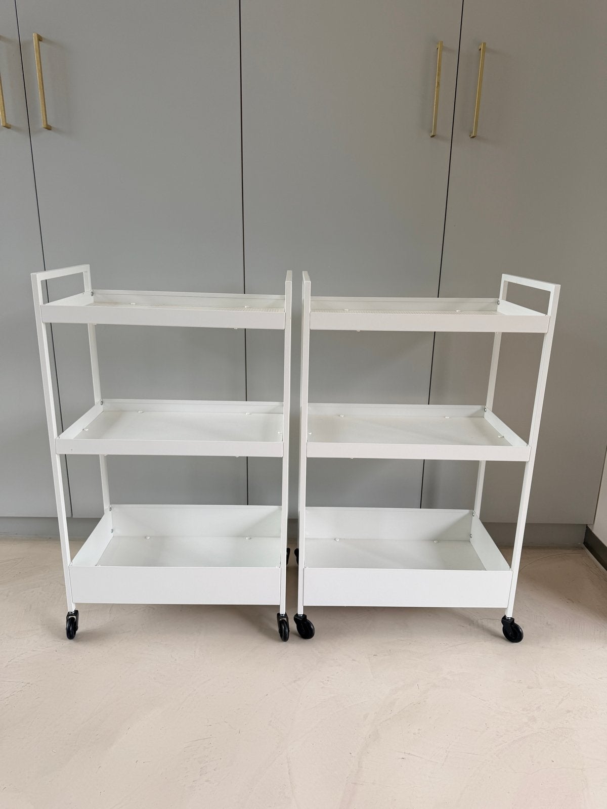 2x IKEA Nissafors Roltafel/Keukenwagen - Wit - 2 stuks, Ophalen, Zo goed als nieuw