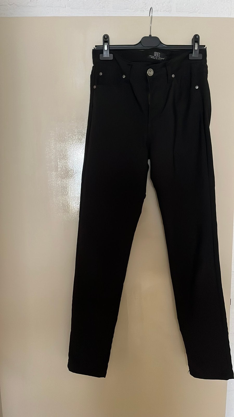 Zwarte broek    Jeans by bessie  28/32 =mt 38, Ophalen of Verzenden, Zo goed als nieuw, Zwart, W30 - W32 (confectie 38/40)