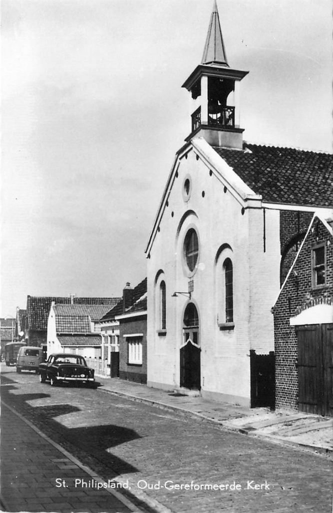 378-309-001 St Philipsland Oud Geref Kerk, Verzamelen, Ansichtkaarten | Nederland, Verzenden, Voor 1920, Zeeland