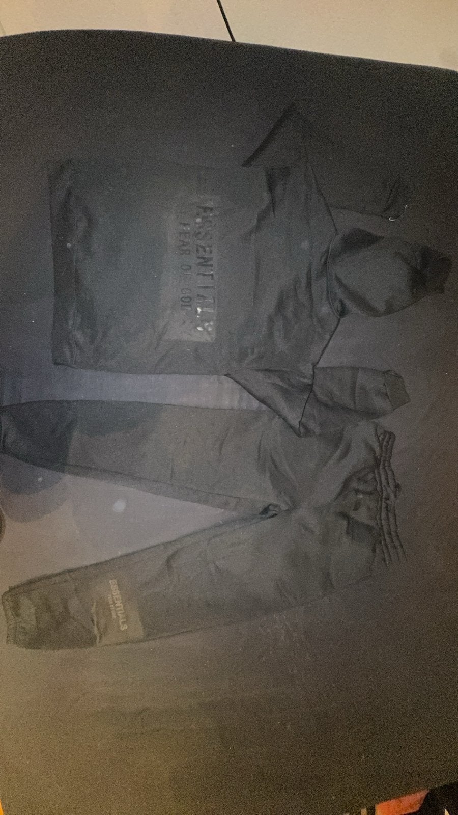 Essentials Fear of God Trainingspak Zwart Maat M, Ophalen of Verzenden, Zo goed als nieuw