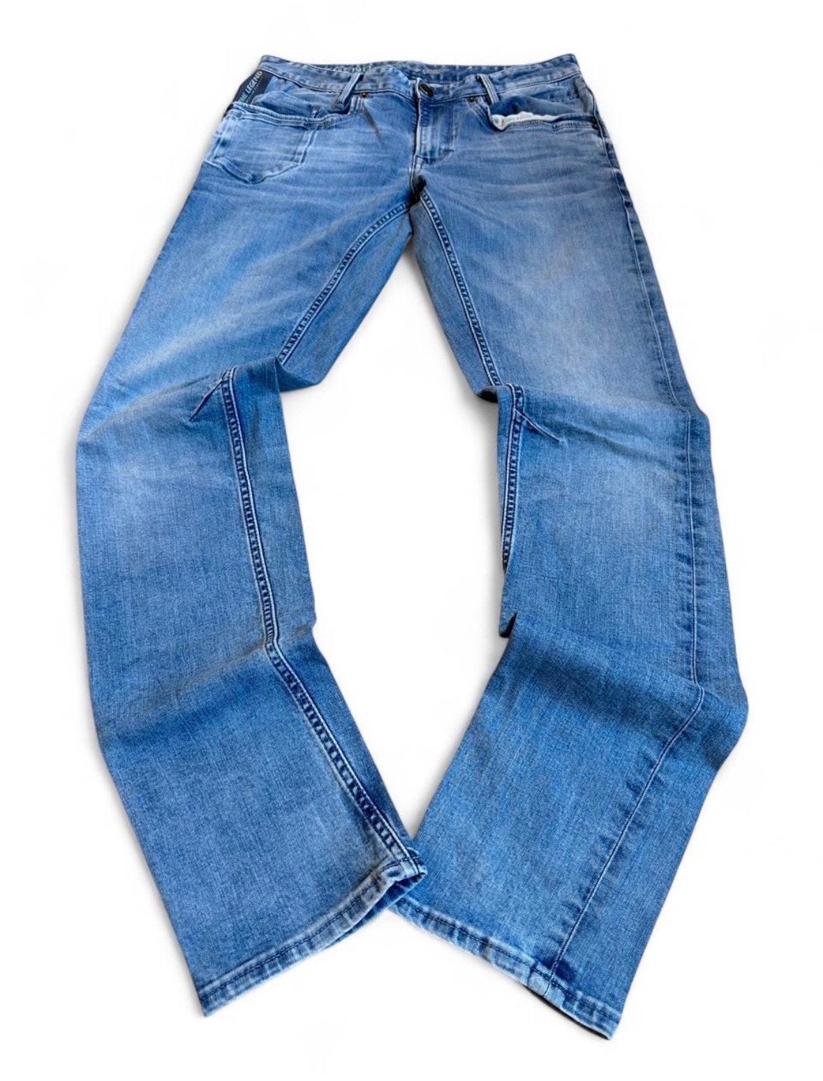 PME Legend Skymaster Slim Fit Jeans W32 L36 Lichtblauw, Kleding | Heren, Ophalen of Verzenden, Gedragen, Blauw, W32 (confectie 46) of kleiner