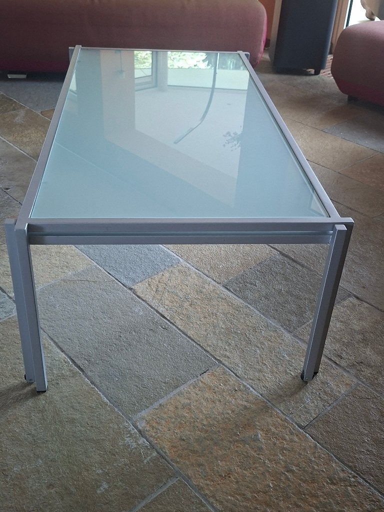 Salontafel met melkglas, Ophalen, Gebruikt, 100 tot 150 cm, 50 tot 100 cm