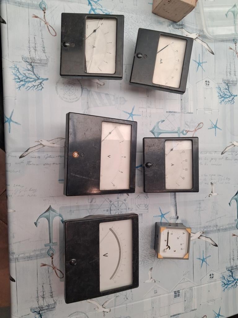 Vintage elektrische ampare en voltage meters (Philips), Antiek en Kunst, Ophalen of Verzenden