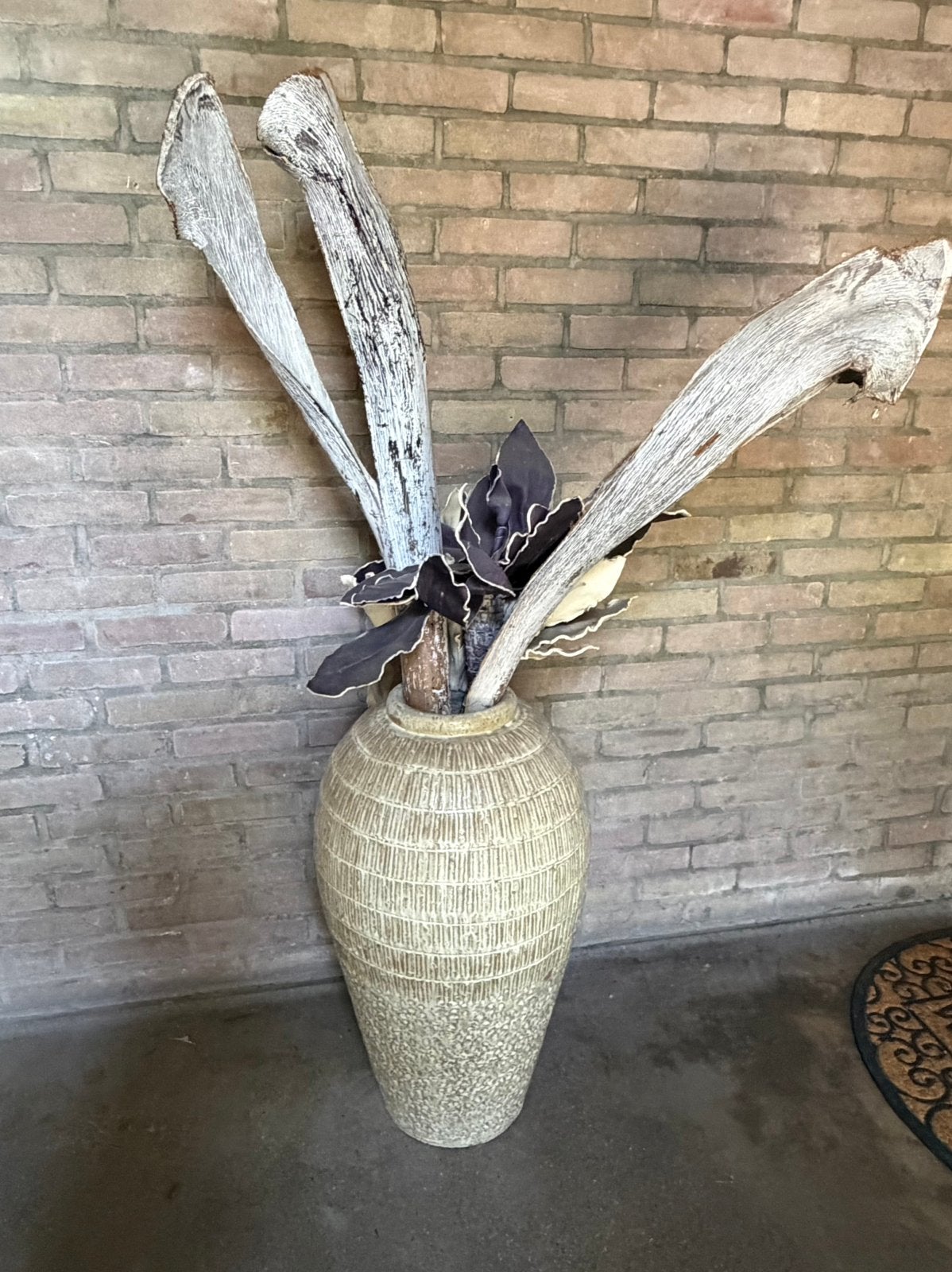 Grote decoratieve vaas/ bloempot, Ophalen, Zo goed als nieuw, Overige kleuren