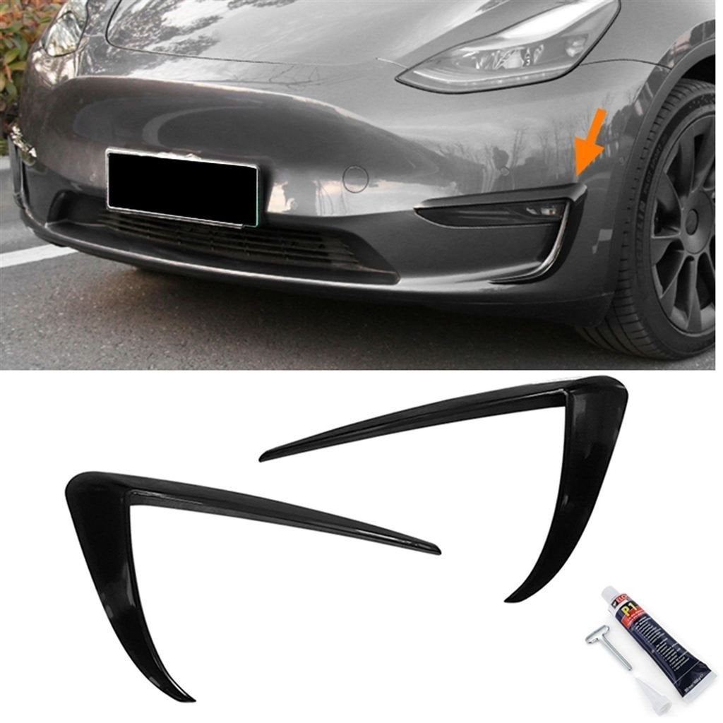 Bumper Spoiler Canards Voor Tesla Model 3 Glans Zwart