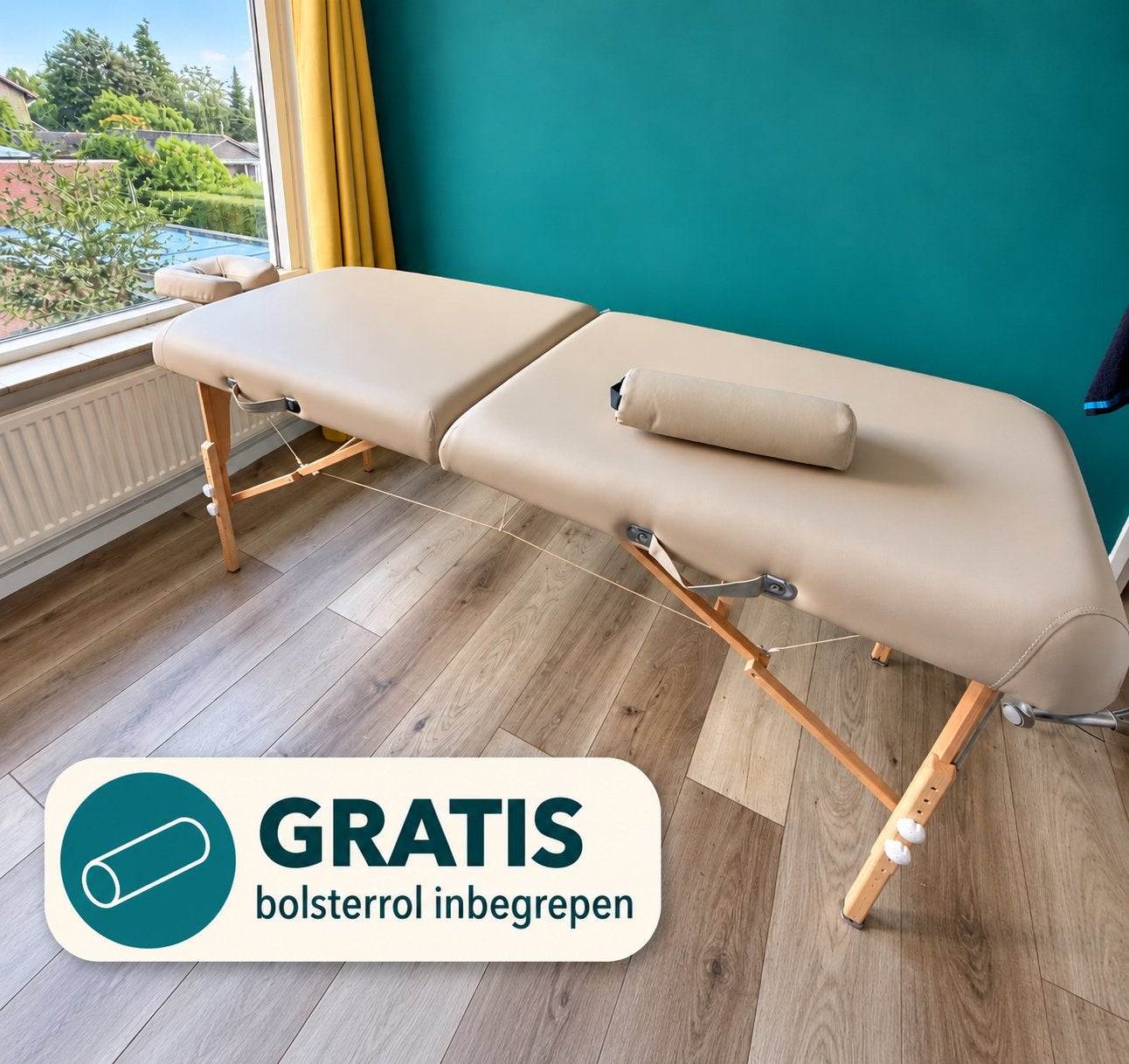 MASSUNDA Comfort Deluxe Massagetafel + GRATIS Bolsterrol, Ophalen, Zo goed als nieuw, Massagetafel