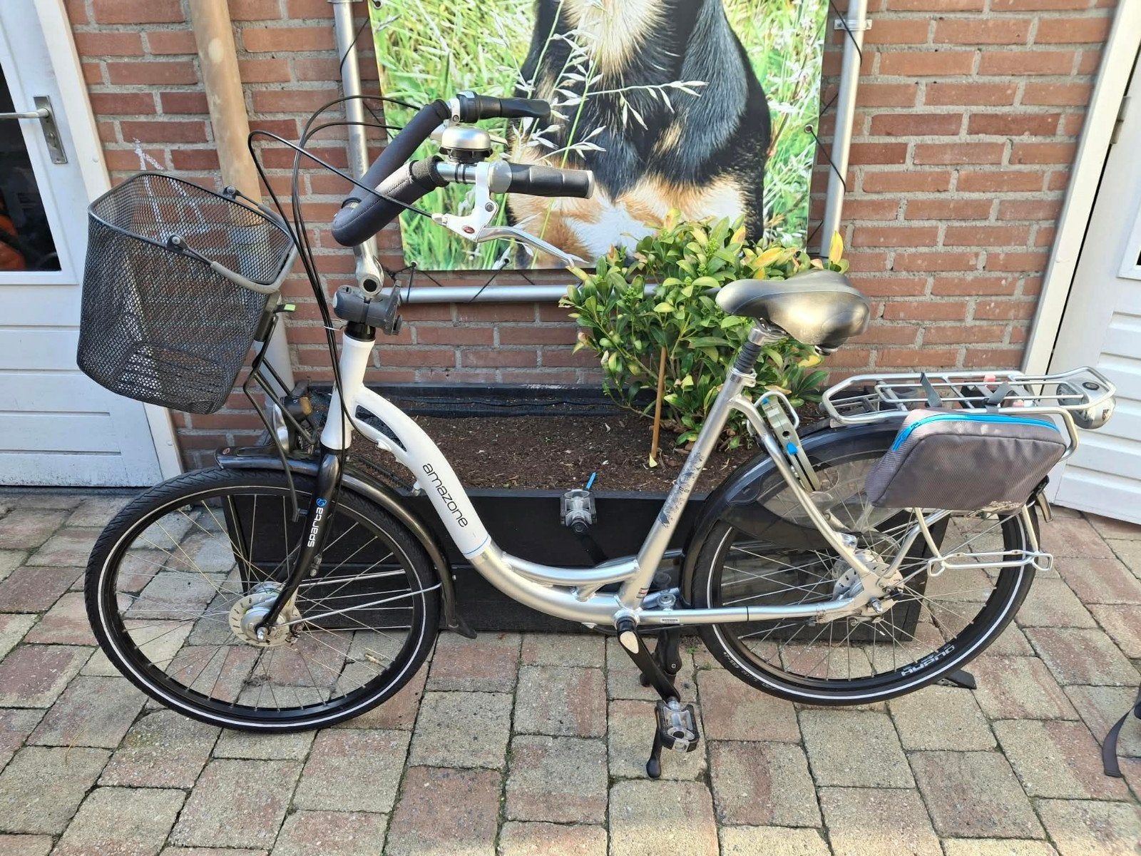 Sparta Amazone Mamafiets met yepp voorzitje, Ophalen, Sparta, Dubbele standaard, 1 zitje