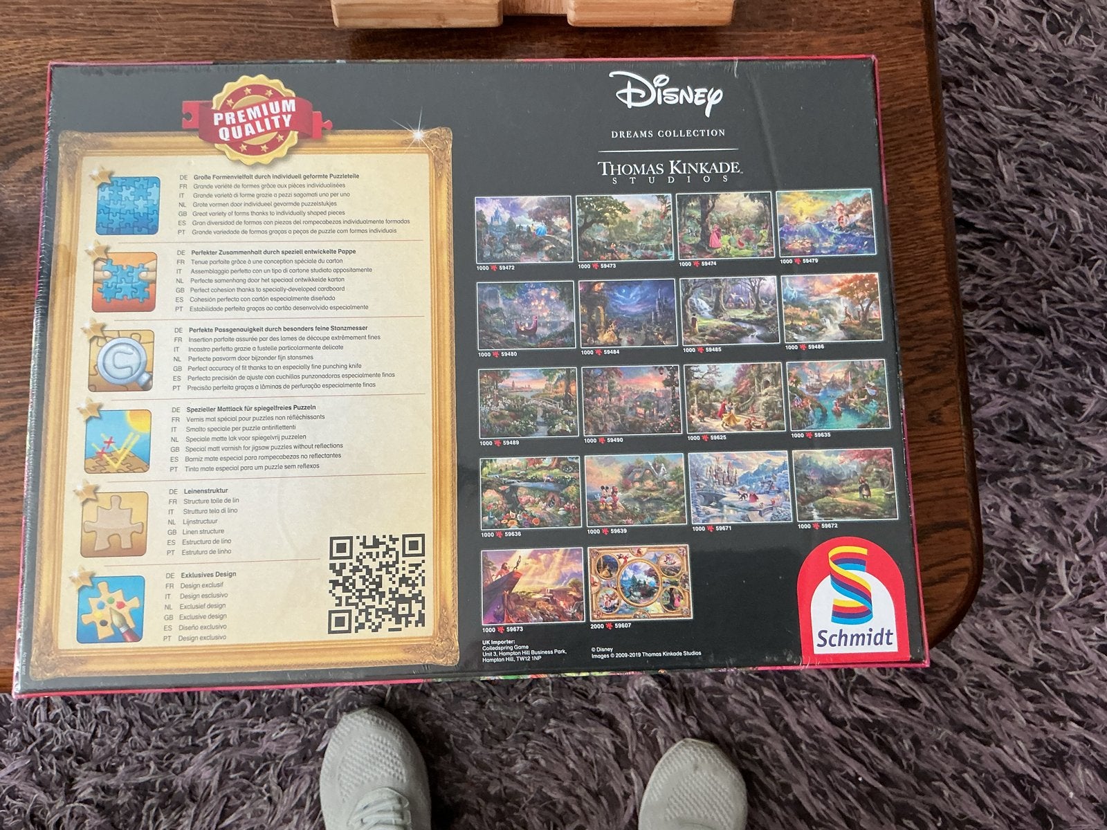 Disney Thomas Kinkade Schmidt Puzzel Doornroosje 1000 stukje, Ophalen of Verzenden, 500 t/m 1500 stukjes, Nieuw, Legpuzzel