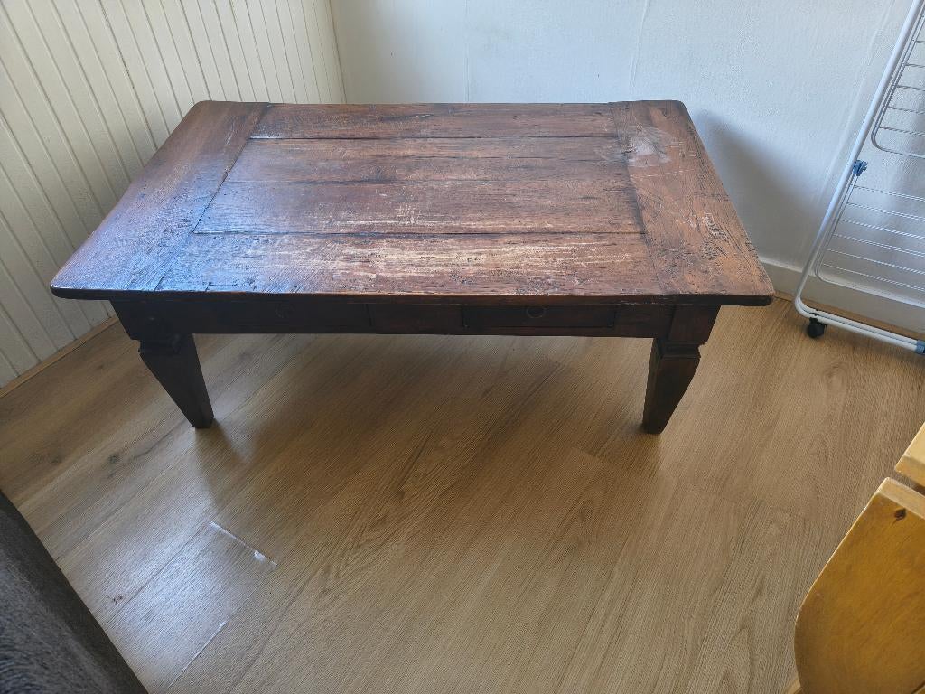 Grote salontafel, Huis en Inrichting, Tafels | Salontafels, Ophalen, Gebruikt, 100 tot 150 cm, Eikenhout