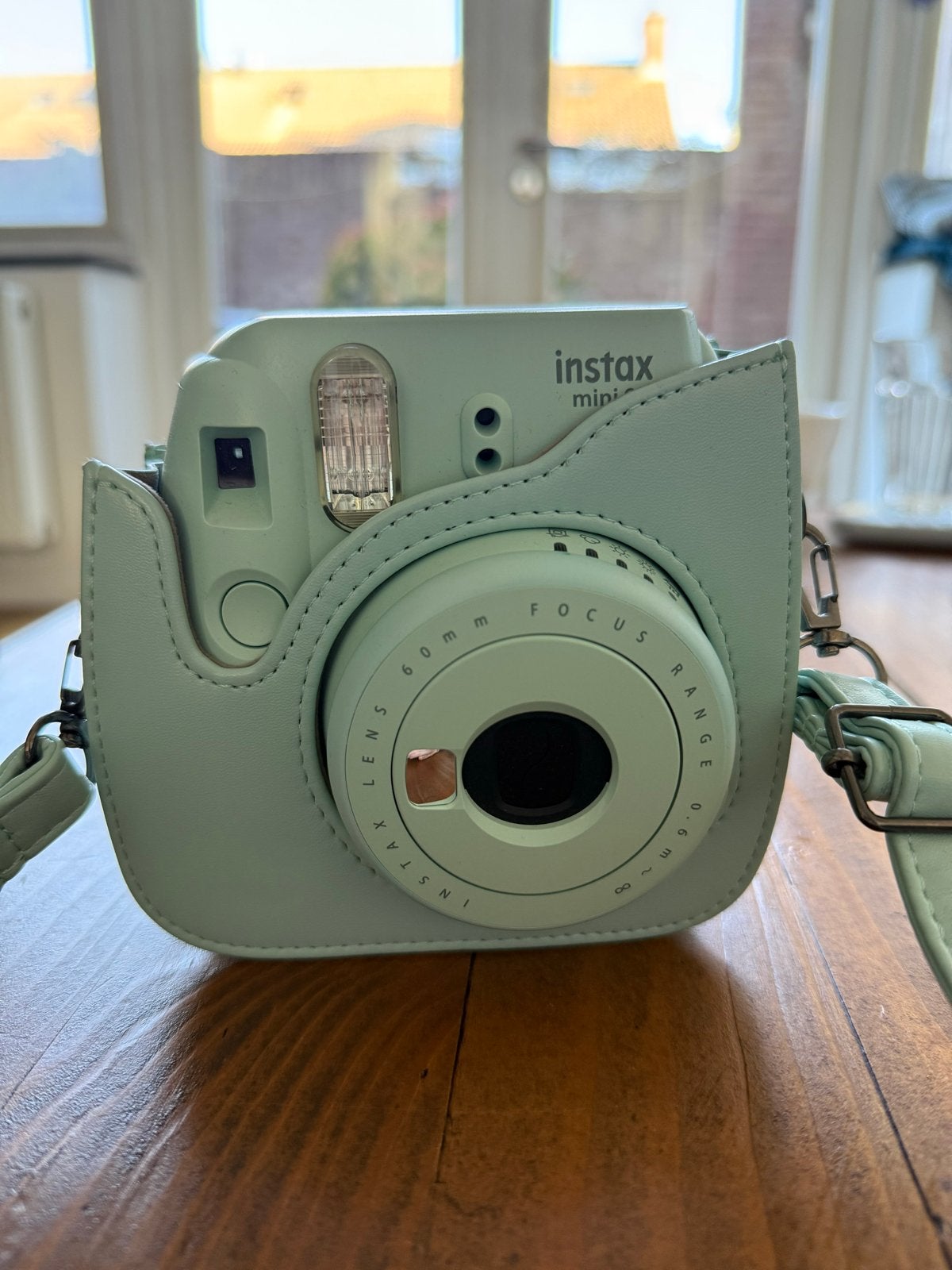 Instax Mini 9 camera met bijpassende tas - Mintgroen, Verzenden, Zo goed als nieuw, Polaroid, Overige Merken
