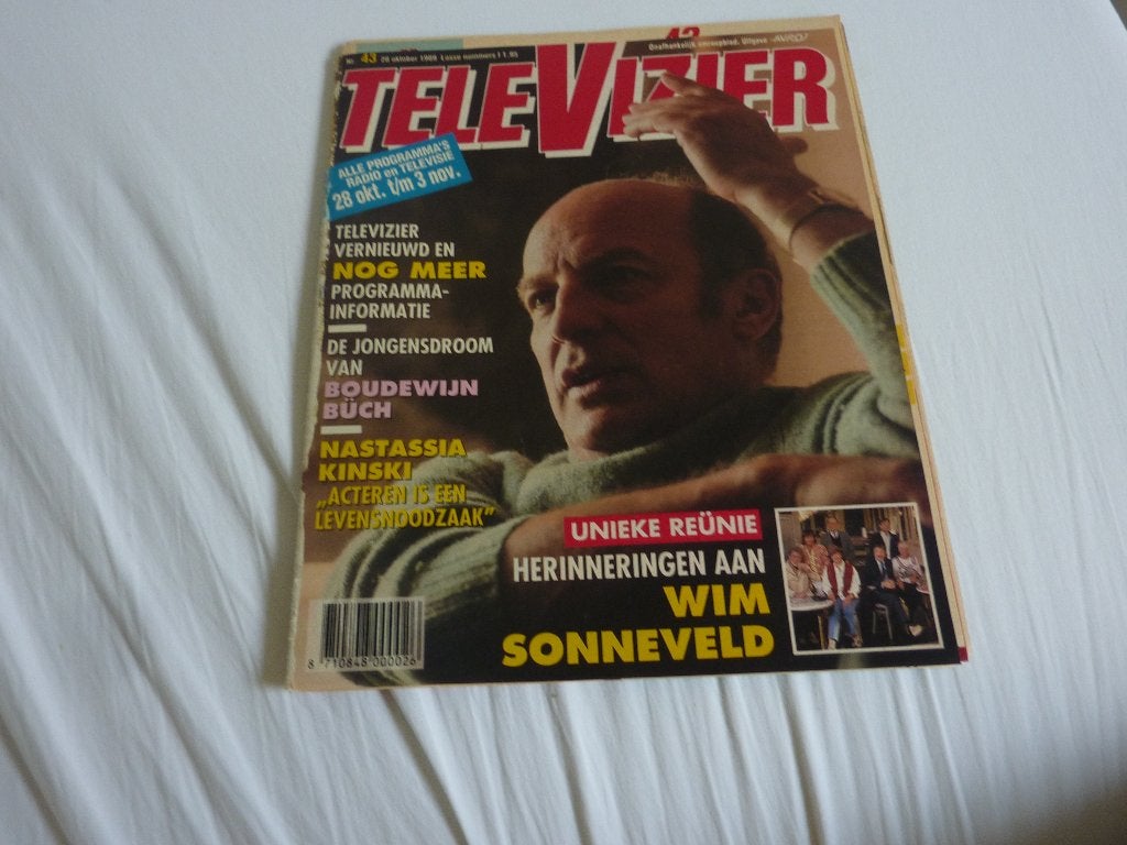 TELEVIZIER 1989-WIM SONNEVELD-D MOORE-N KINSKI-TOPPOP-NORMAN, Verzenden, 1980 tot heden, Tijdschrift
