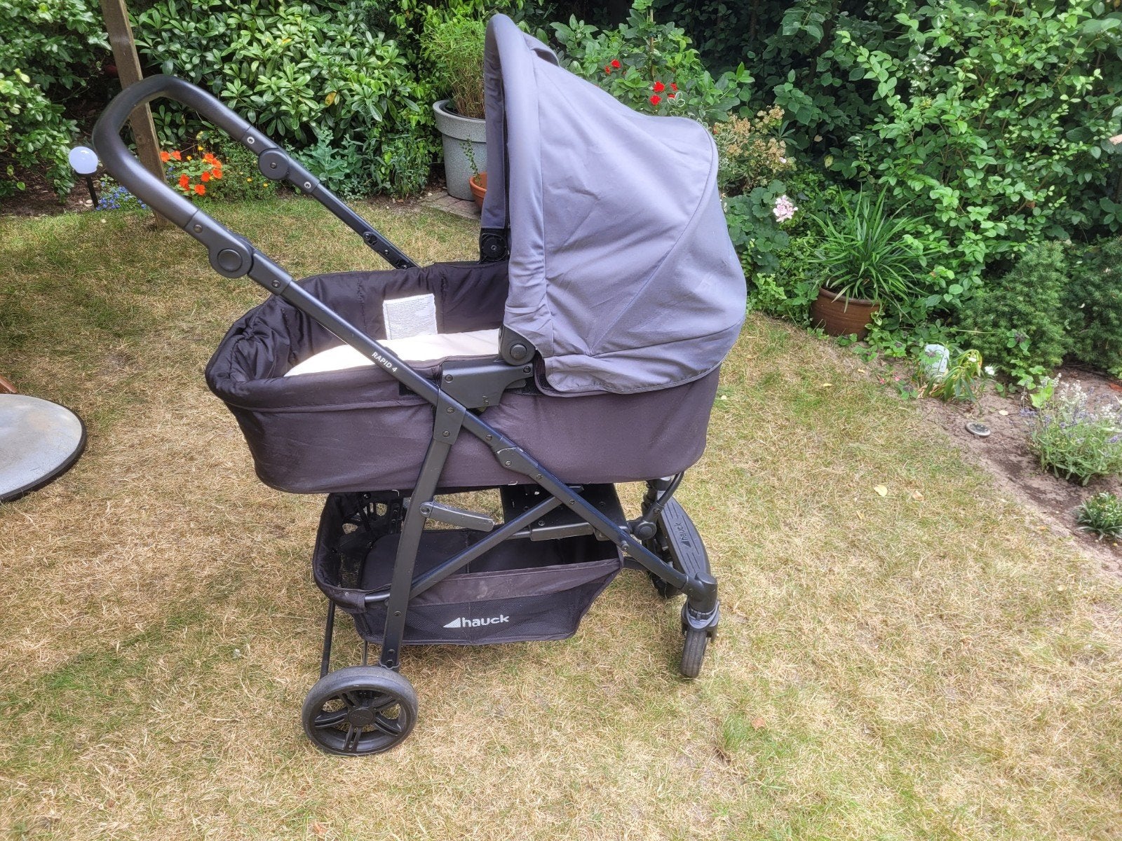 Hauck Rapid 4 Combi kinderwagen met autostoeltje en reiswieg, Gebruikt, Met autostoeltje, Combiwagen, Ophalen