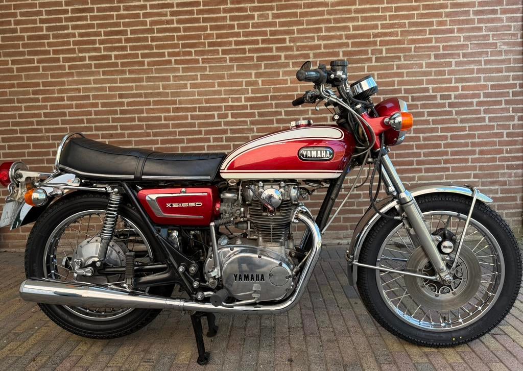 Yamaha 650 XS-2 van 1972., Motoren, 2 cilinders, Occasion, Toermotor, Handgeschakeld