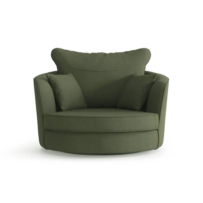 Haluta - Fauteuil Mallorca - 125x125x80 - Draaibaar - Groen, Niet ingevuld, Niet ingevuld, Niet ingevuld