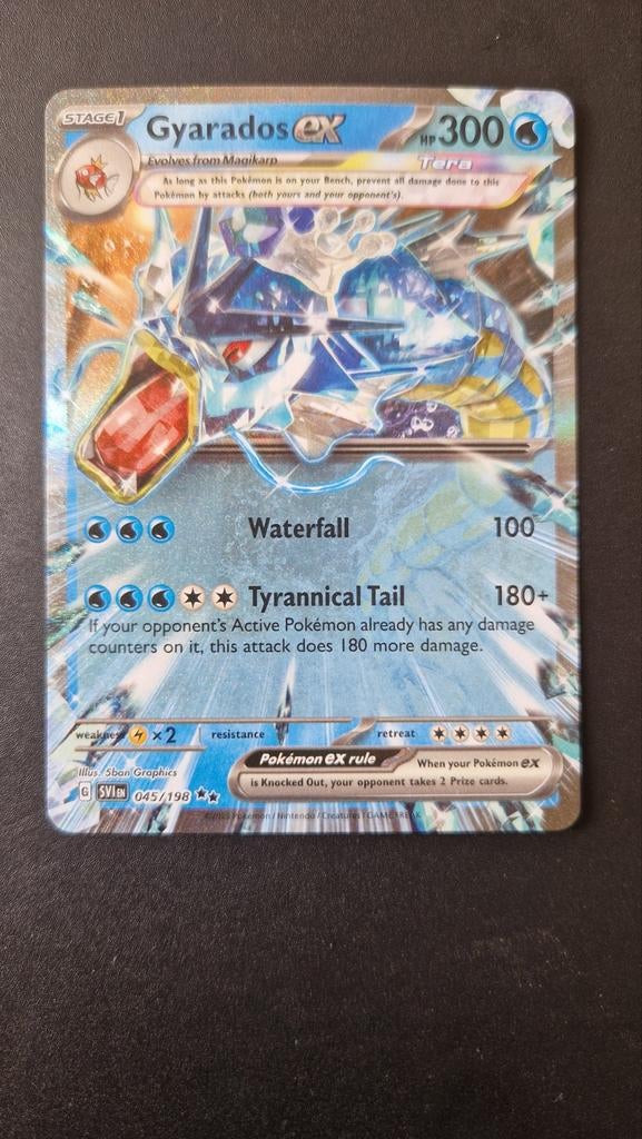 Gyarados ex 045/198 Scarlet&Violet Pokemon, Ophalen of Verzenden, Zo goed als nieuw, Losse kaart