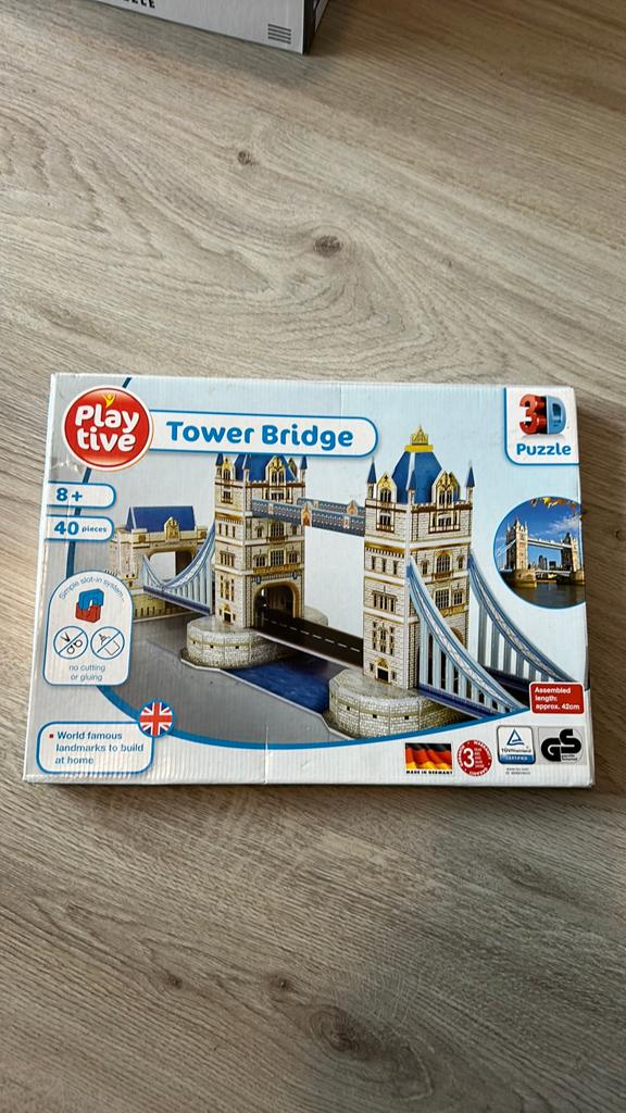 3D Londen tower bridge puzzel 40st., Ophalen of Verzenden, Minder dan 500 stukjes, Nieuw, Rubik's of 3D-puzzel