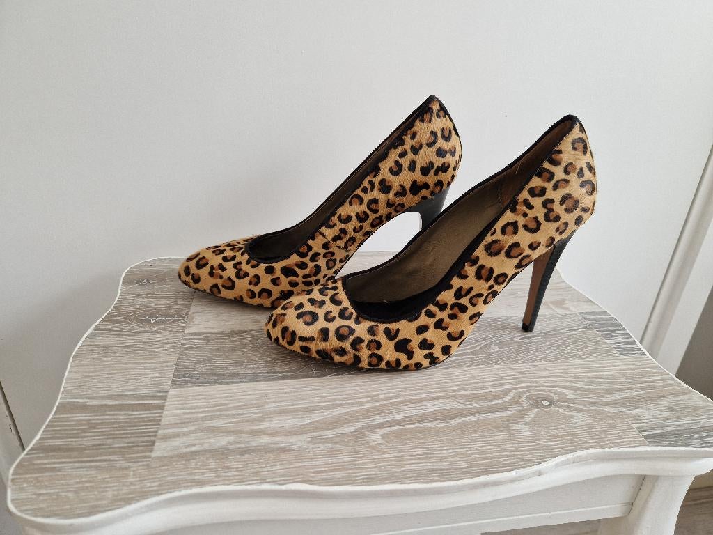 Hoge luipaardprint pumps maat 41 NIEUW, Ophalen of Verzenden, Nieuw, Bruin