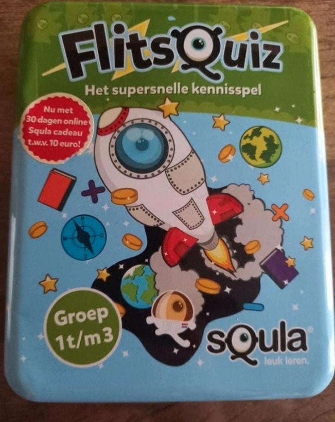 Squla FlitsQuiz Het supersnelle kennisspel groep 1-3, Ophalen of Verzenden, 10 tot 50 stukjes