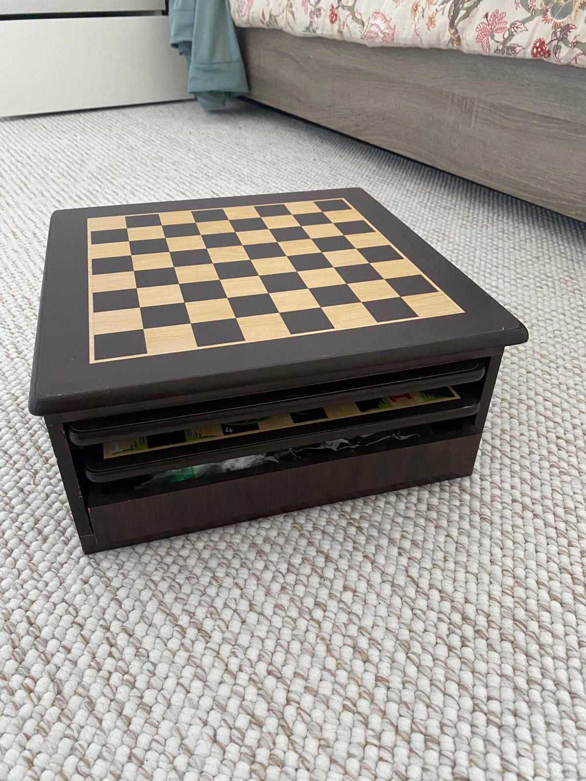 Houten 6-in-1 Spellenset – 3 Dubbelzijdige Borden, Hobby en Vrije tijd, Ophalen, Gebruikt
