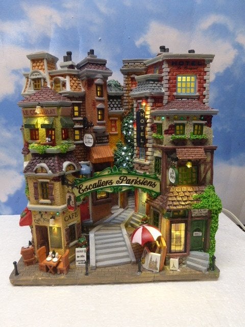 lemax Facade Parisian Stairs kerstdorp kersthuisjes kerst, Ophalen of Verzenden, Zo goed als nieuw