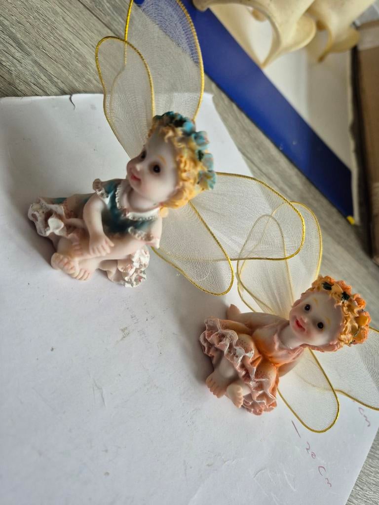 Set van 2 schattige elfjes/feeën beeldjes, Ophalen of Verzenden