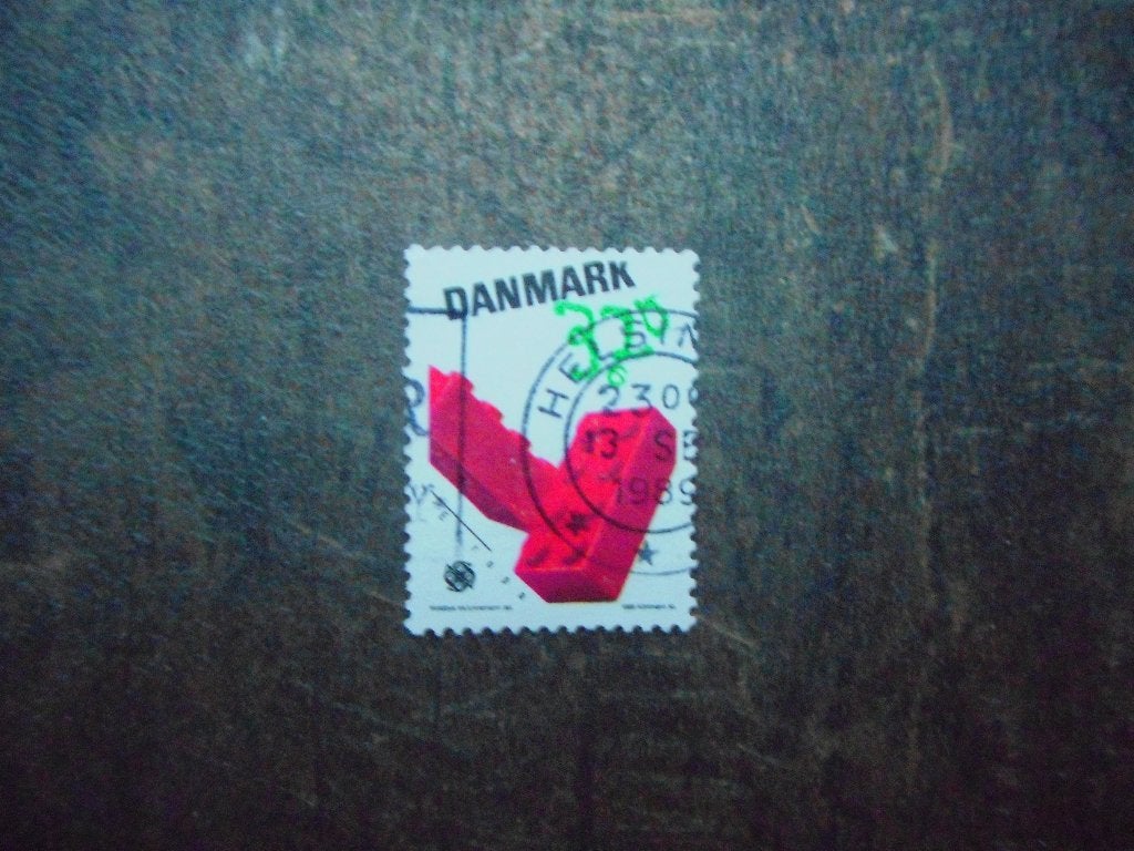 Postzegel Denemarken Lego 3.20 (zie foto's) III, Ophalen of Verzenden, Denemarken, Gestempeld