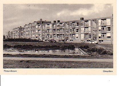 Ansichtkaart 	IJmuiden	Nieuwbouw, Verzenden, 1940 tot 1960, Ongelopen, Noord-Holland