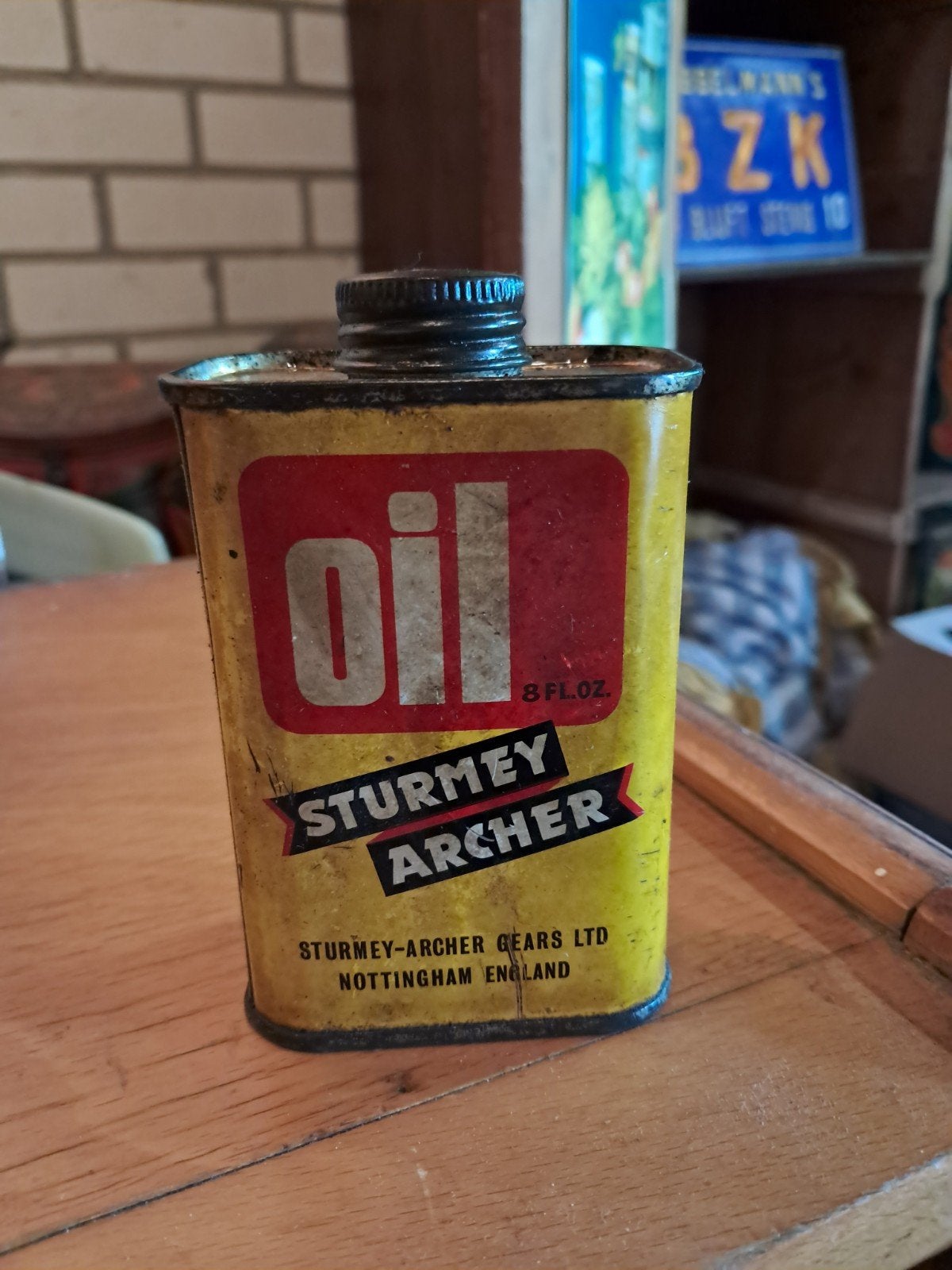 Sturmey Archer olie blikje, Verzamelen, Blikken, Ophalen of Verzenden, Gebruikt, Overige