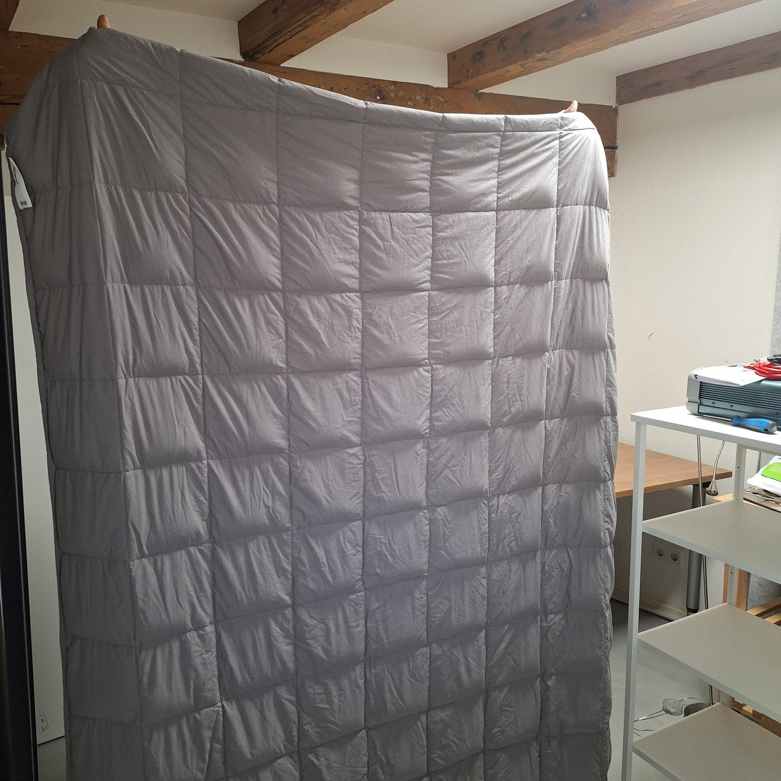 IKEA Odönvide verzwaringsdeken 150x200 cm, zo goed als nieuw, Ophalen, Eenpersoons, Grijs, Deken of Dekbed