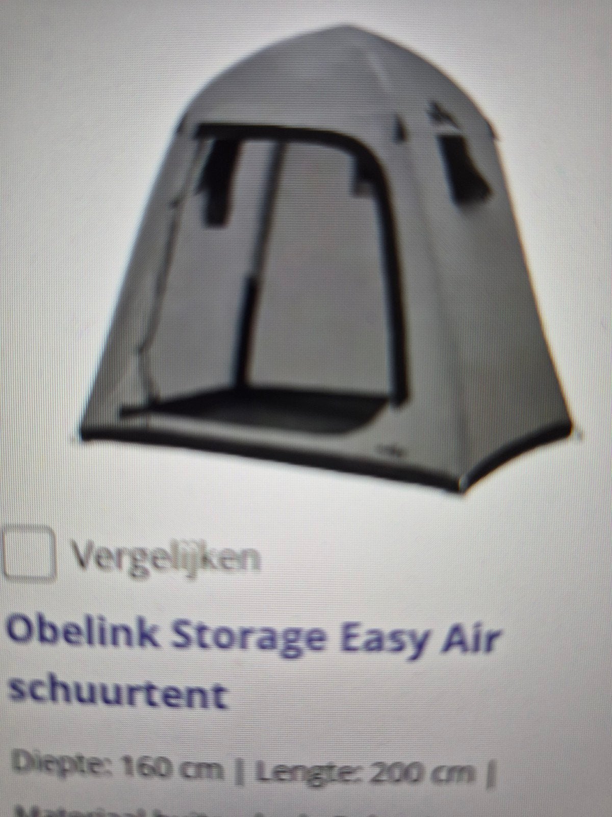 Kooktent/ schuurtje  Bo -Camp Easy Air Medium, Caravans en Kamperen, Tenten, Ophalen, Nieuw, Tot en met 4