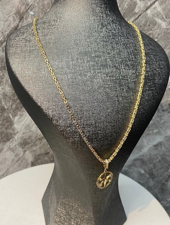 14k Gouden Koningsketting & Hanger, Ophalen of Verzenden, Nieuw, Goud