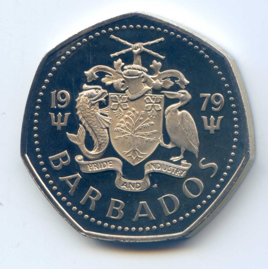 Barbados 1 Dollar 1979 Vliegende Vis - Oplage 5.200  !, Verzenden, Midden-Amerika