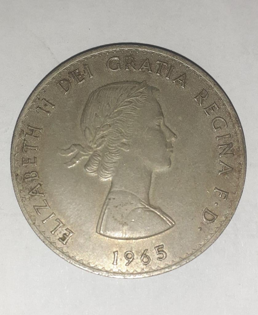 1965 Britse Churchill Kroon Munt - Elizabeth II, Ophalen of Verzenden
