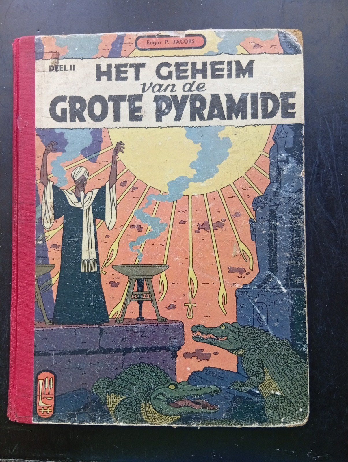 Blake & Mortimer: Het Geheim v/d Grote Pyramide 2, HC 1955!!, Boeken, Eén stripboek, Ophalen of Verzenden, Gelezen
