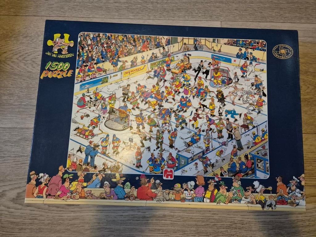 Jan van Haasteren IJshockey 1500 stukjes, Ophalen, 500 t/m 1500 stukjes, Zo goed als nieuw, Legpuzzel