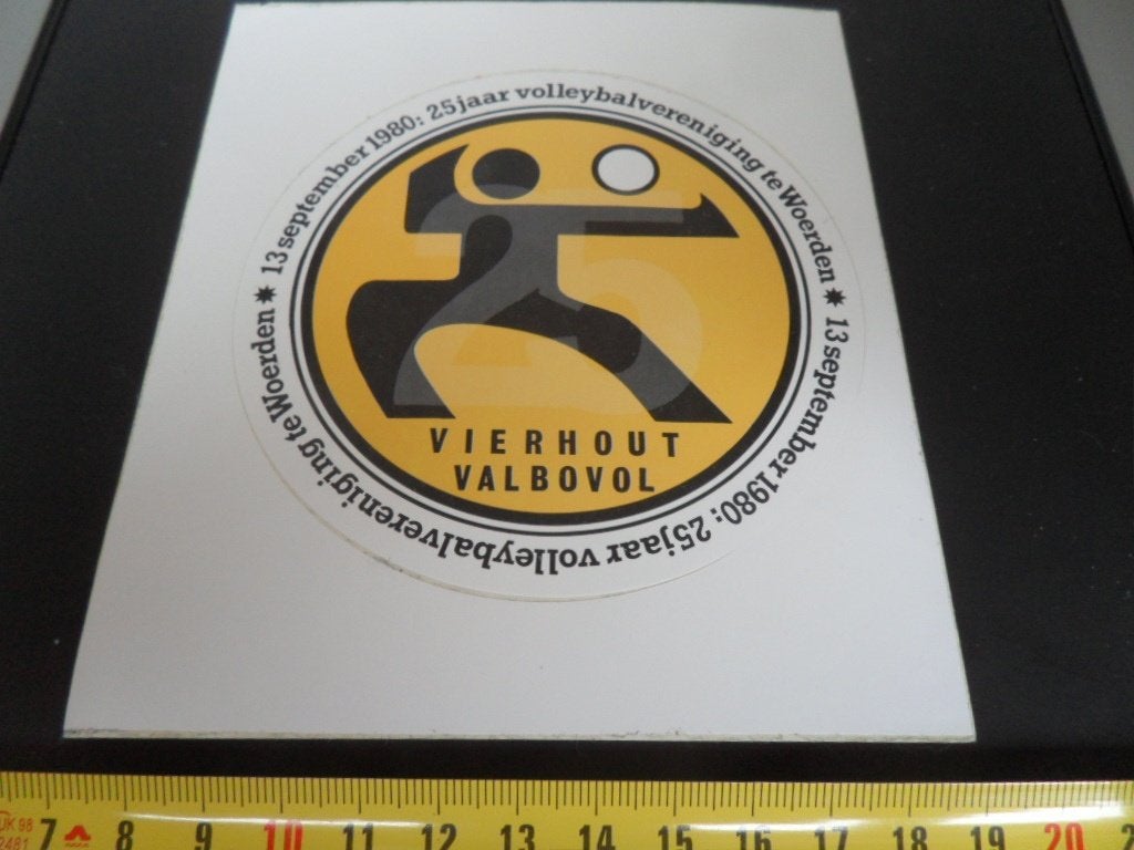 sticker Woerden Volleybalvereniging VIERHOUT VALBOVOL, Ophalen of Verzenden, Zo goed als nieuw