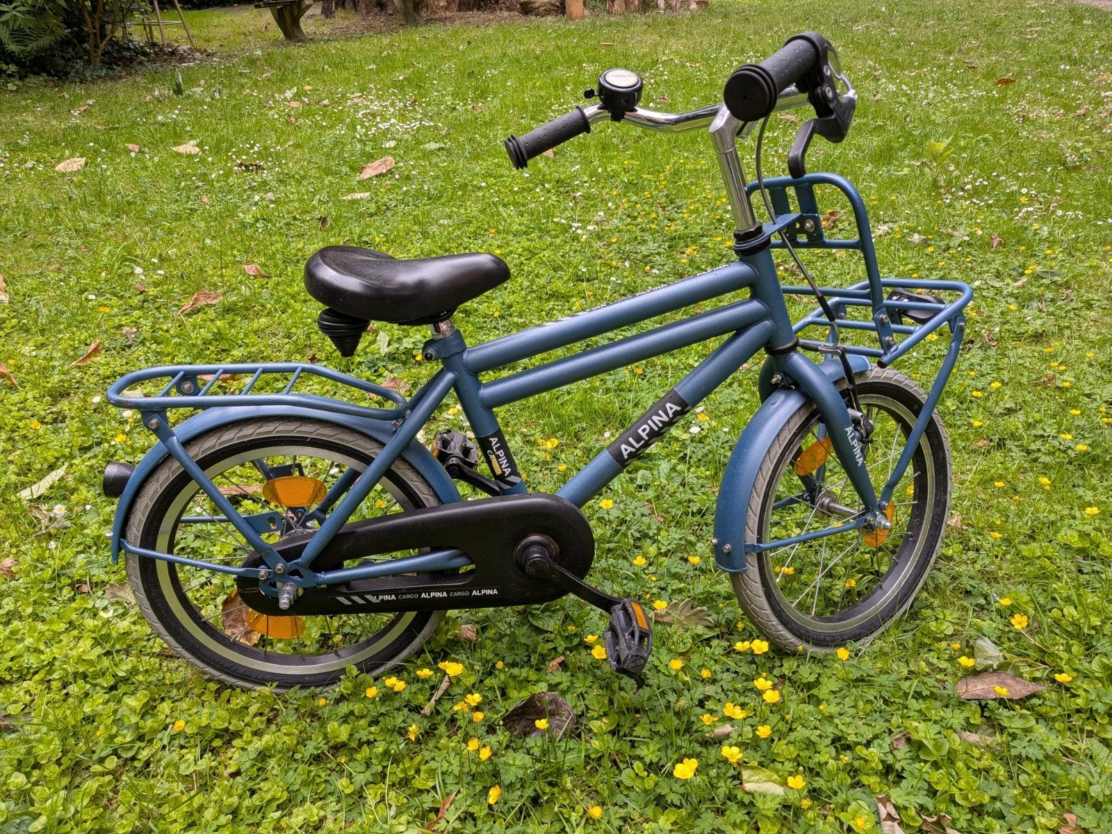 Alpina Cargo 16 inch kinderfiets met verlichting, Fietsen en Brommers, Fietsen | Kinderfietsjes, Ophalen, 16 tot 20 inch, Velgrem