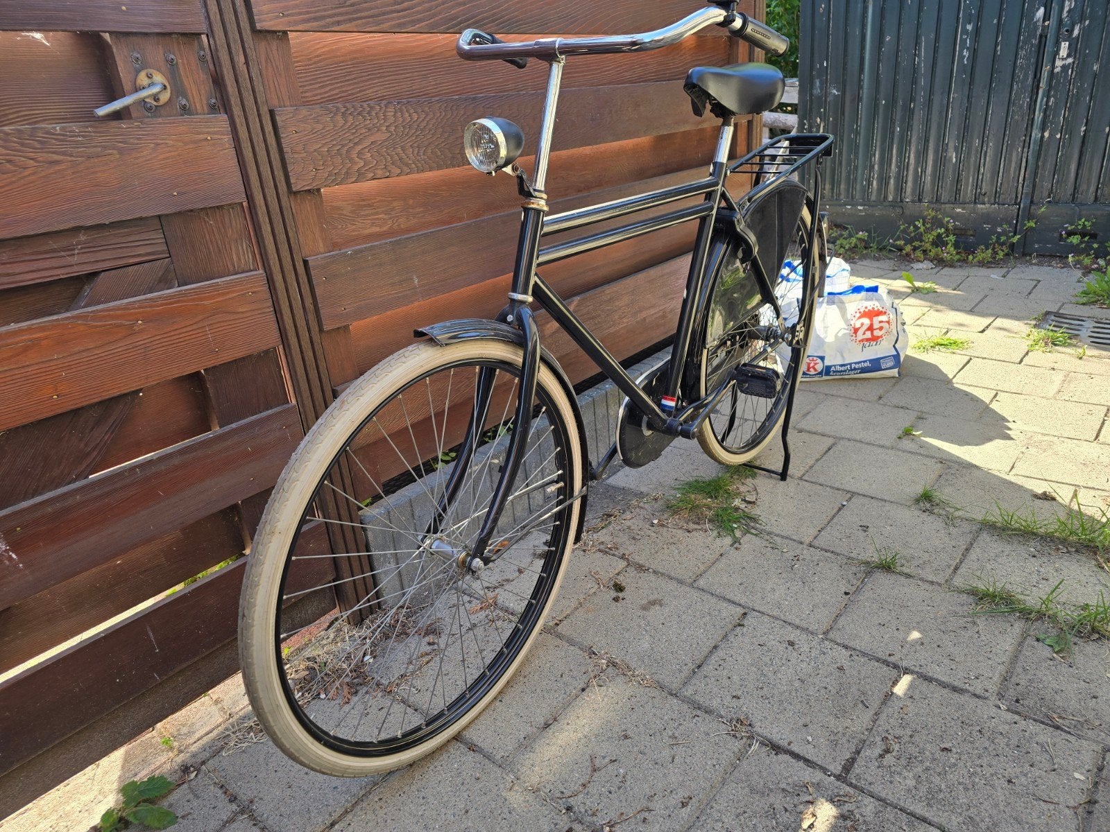 Zwarte herenfiets met terugtraprem, Overige merken, Terugtraprem, Gebruikt, Ophalen of Verzenden