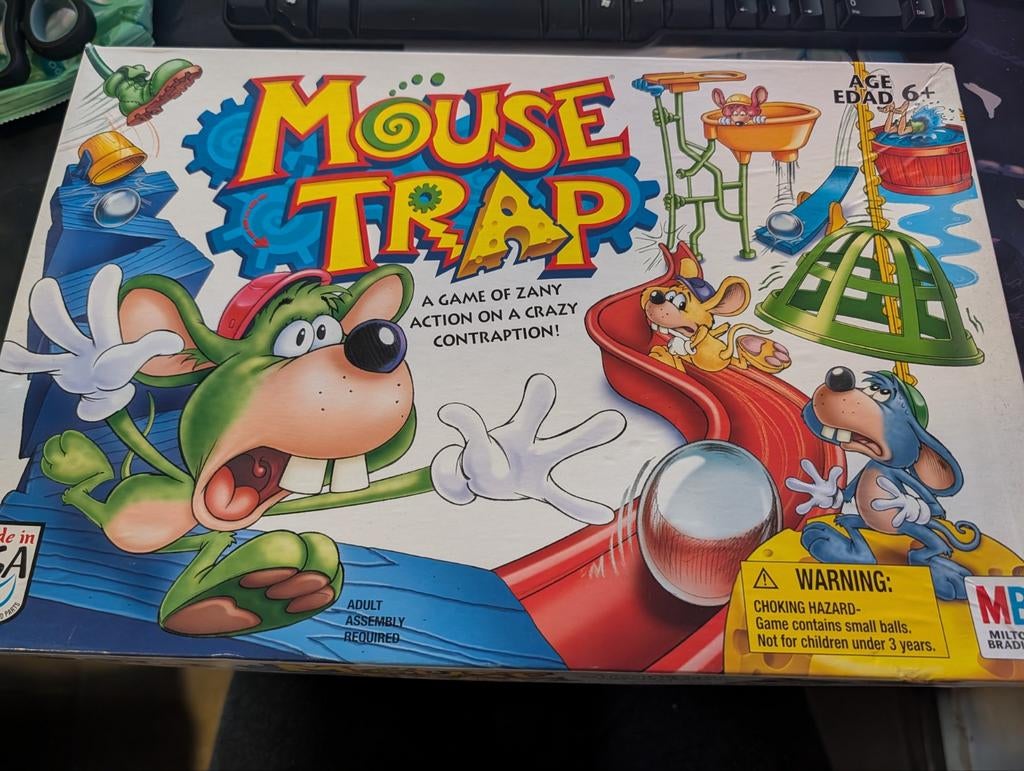 Mouse Trap Bordspel - Klassiek Spelplezier, Drie of vier spelers, Ophalen of Verzenden, Gebruikt, Milton Bradley