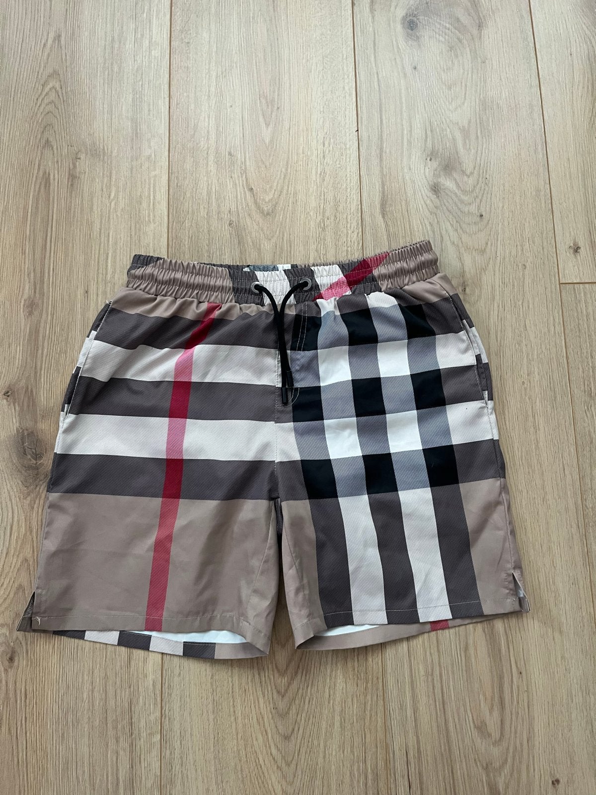 Burberry Zwemshort - Beige Geruit, Ophalen of Verzenden, Maat 52/54 (L), Beige, Zwemshort