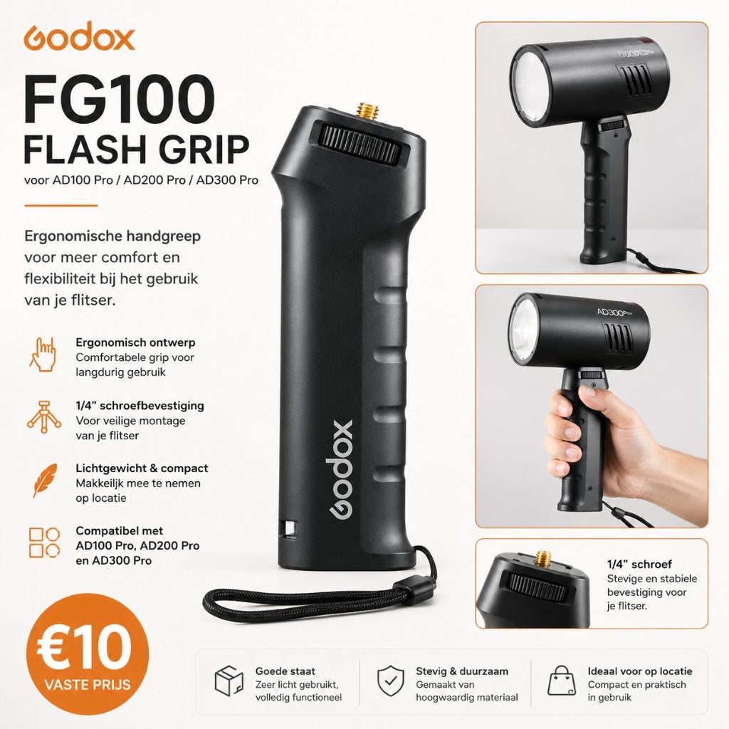 Godox FG100 Flash Grip, Ophalen of Verzenden, Zo goed als nieuw, Overige merken