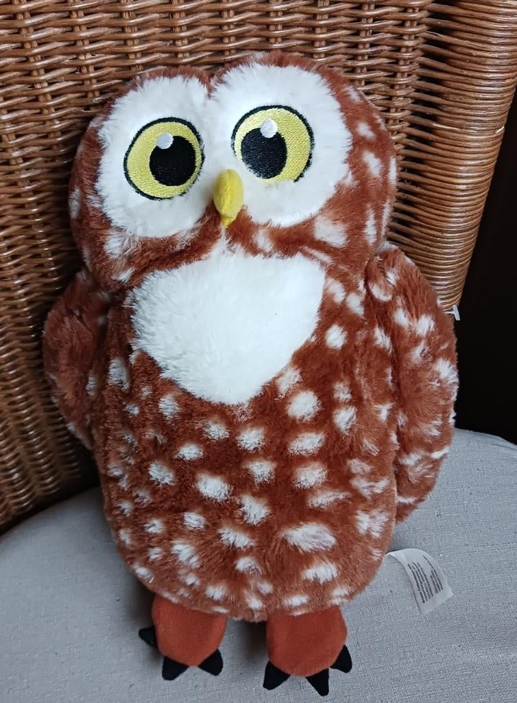 Uil Oscar - 25 cm Pluche Oehoe uil, Kinderen en Baby's, Speelgoed | Knuffels en Pluche, Overige typen, Ophalen of Verzenden, Zo goed als nieuw